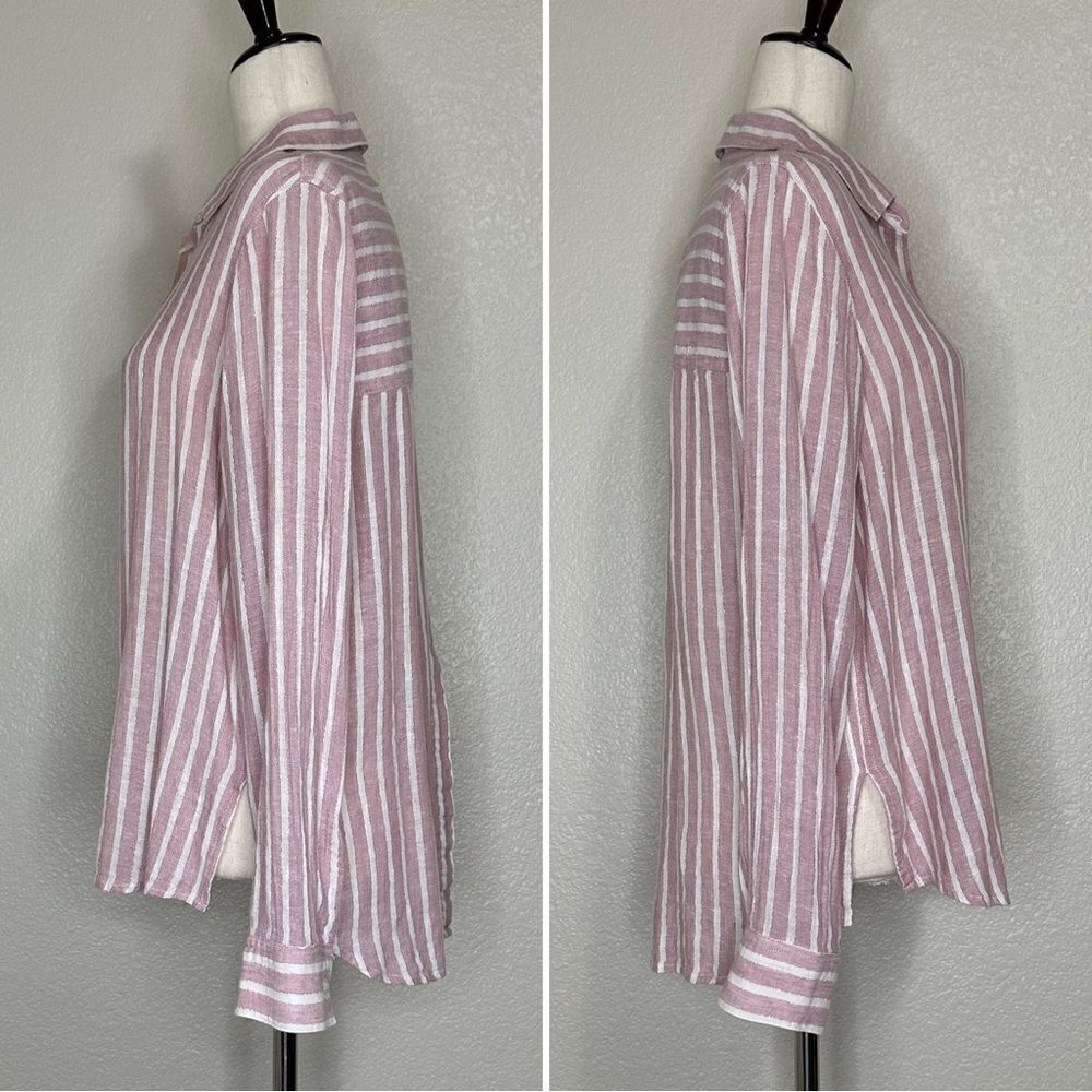 Rails Linen Blend Sydney Stripe Button Down Shirt… - image 6